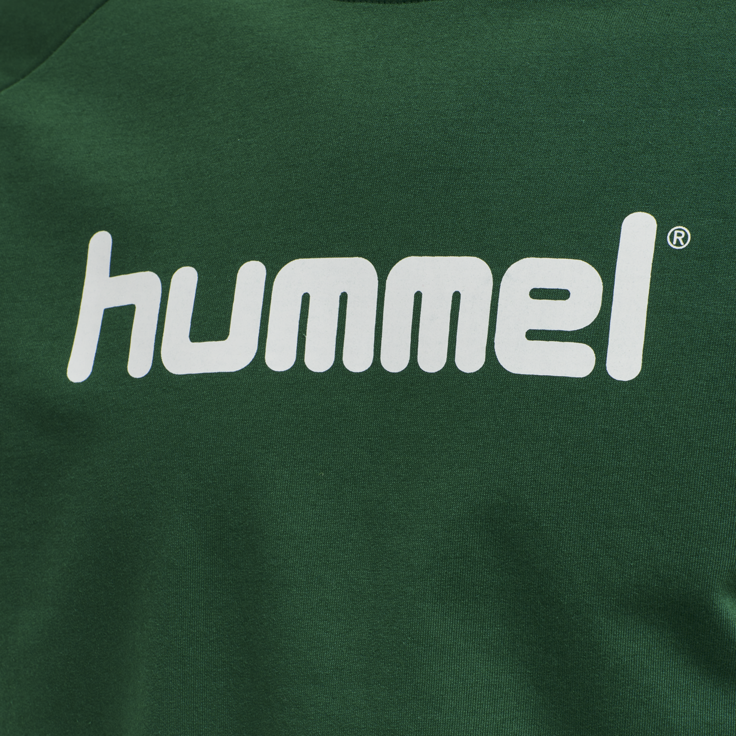 HUMMEL GO COTTON LOGO SWEATSHIRT WOMAN, EVERGREEN, packshot