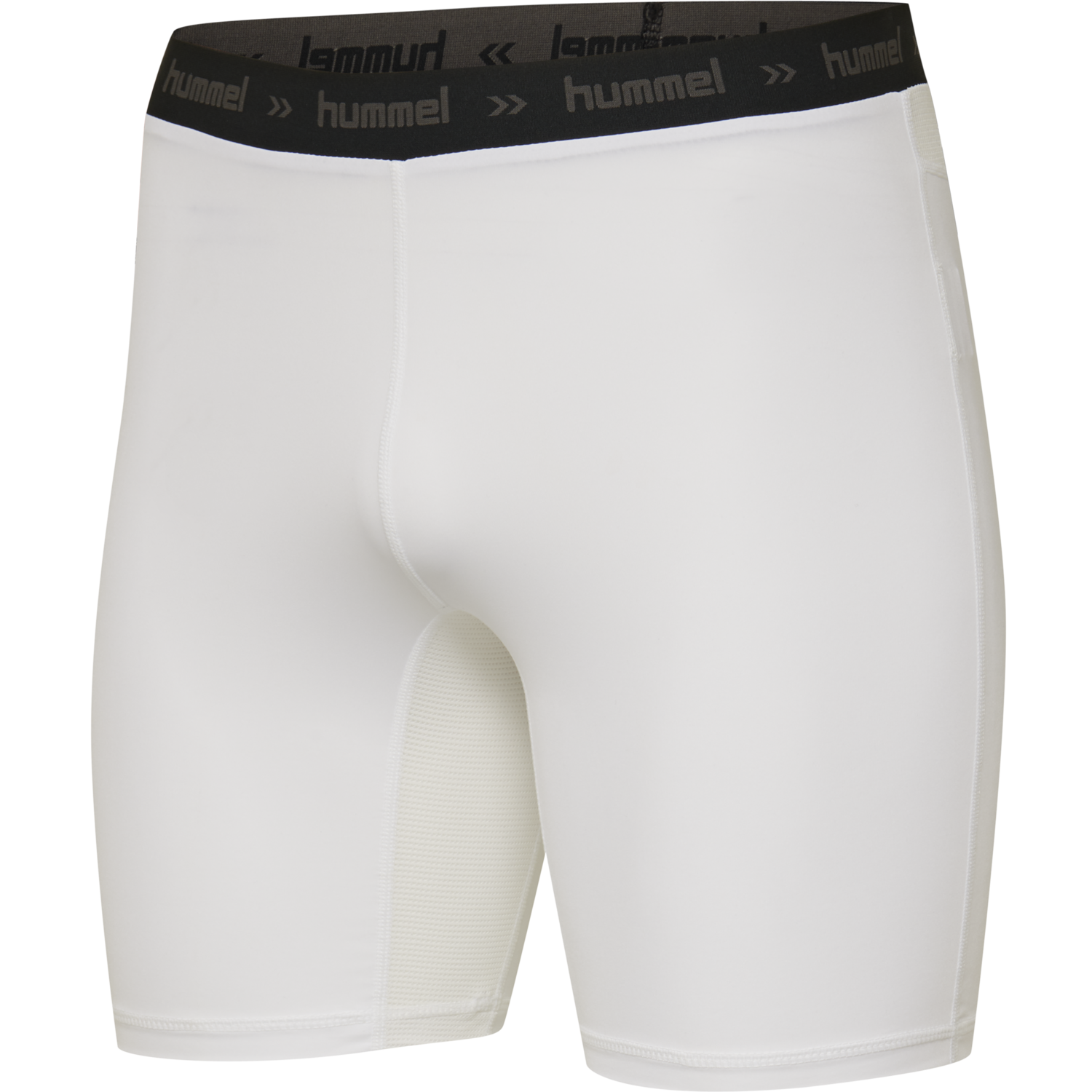 HUMMEL FIRST PERFORMANCE TIGHT SHORTS, WHITE, packshot