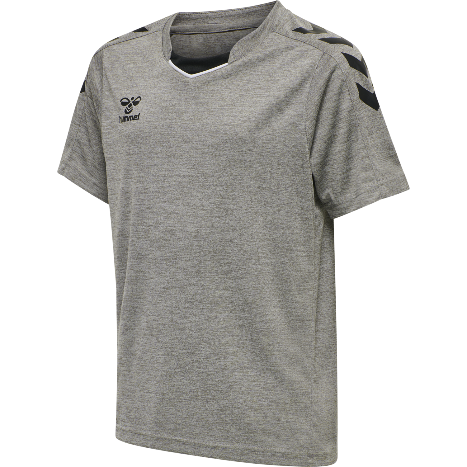 hmlCORE XK POLY JERSEY S/S KIDS, GREY MELANGE, packshot