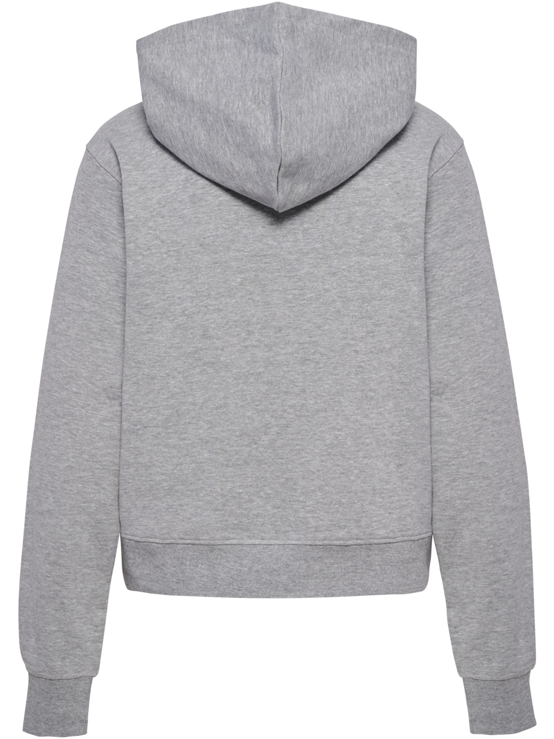 hmlELEMENTAL SHORT HOODIE WOMAN, GREY MELANGE, packshot