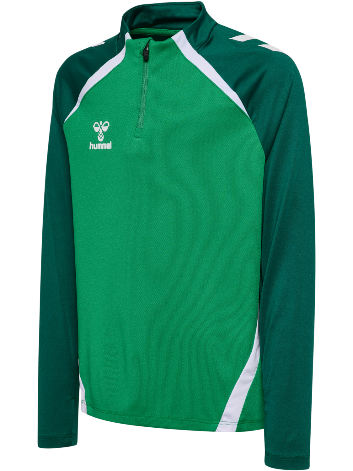 hmlLEAD 2.0 HALF ZIP KIDS, JELLY BEAN/EVERGREEN, packshot