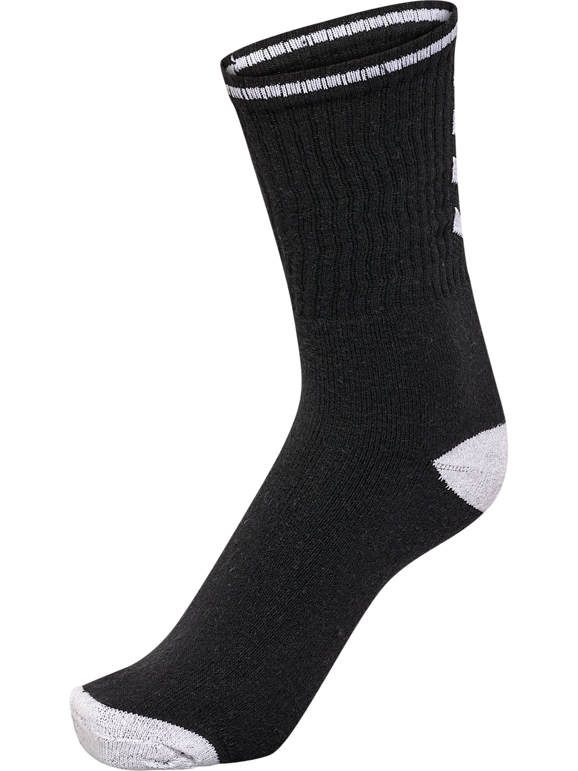 hml3-PACK SINGLE STRIPE CREW SOCK, BLACK, packshot