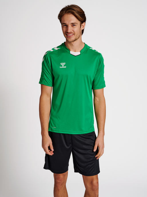 hmlCORE XK POLY JERSEY S/S, JELLY BEAN, model