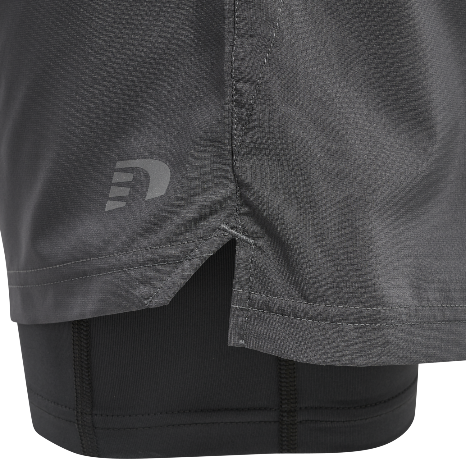 WOMEN 2-IN-1 RUNNING SHORTS, FORGED IRON, packshot