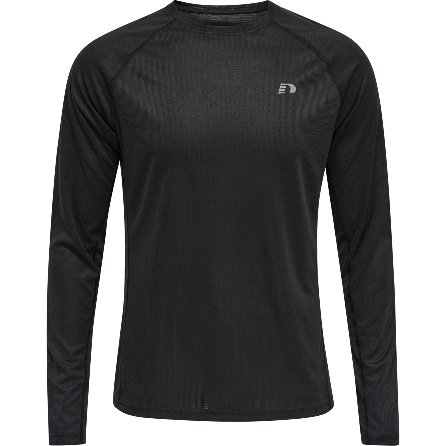 MEN CORE RUNNING T-SHIRT L/S, BLACK, packshot